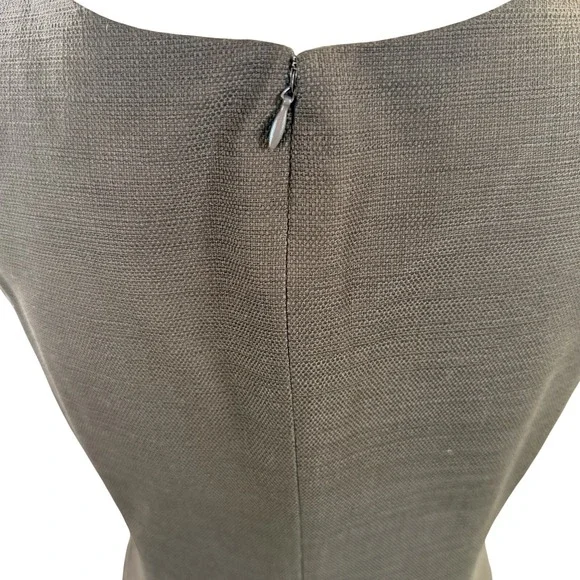 NWT Calvin Klein Classic Sheath Dress Brown 100% Cotton Lined Size 10 - Picture 6 of 10